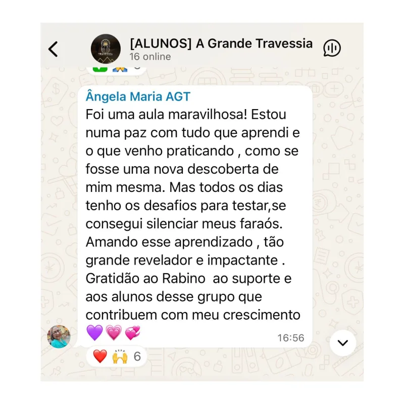 Ângela Maria: 'Estou numa paz com tudo que aprendi... Todos os dias tenho os desafios para testar se consegui silenciar meus faraós. Gratidão ao Rabino.'